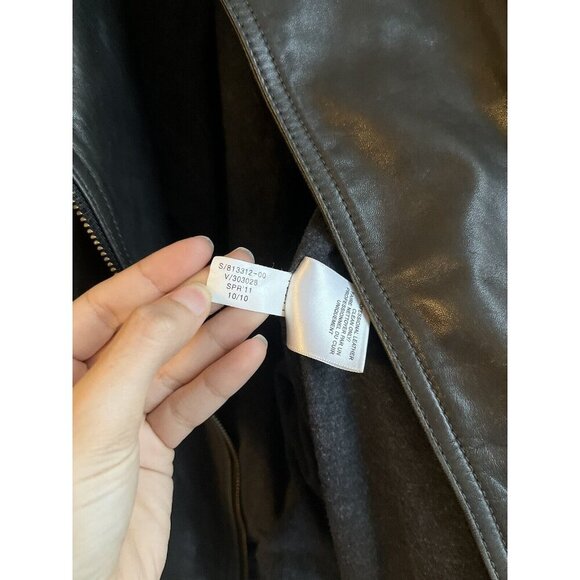 BANANA REPUBLIC - Genuine Leather Biker Jacket size M From 2010 - Picture 11 of 16